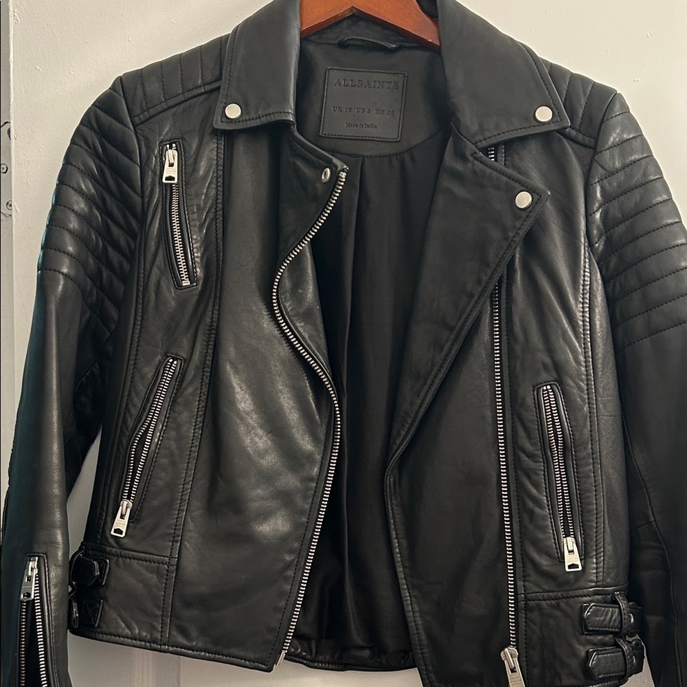 All Saints Black Leather Jacket
